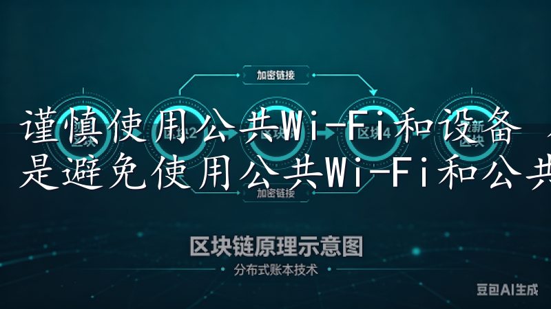 谨慎使用公共Wi-Fi和设备 在进行加密货币交易时，我总是避免使用公共Wi-Fi和公共设备。
